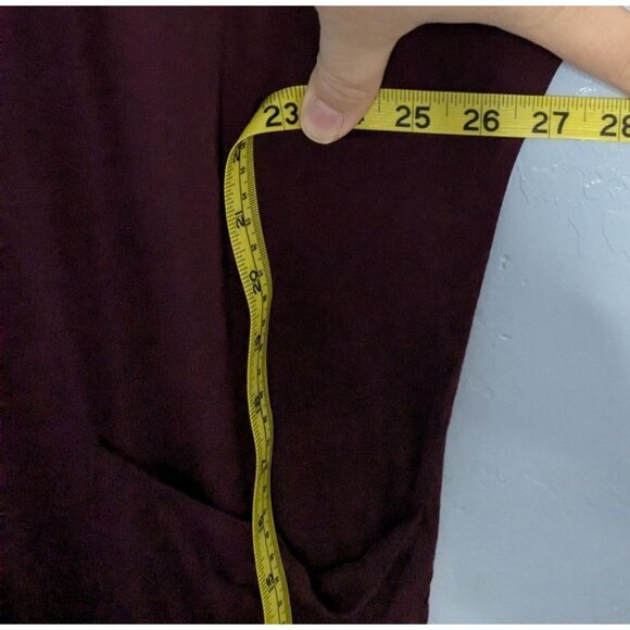 Dwell & Slumber Burgundy One Size Lounge Dress Pockets Button XL sz 18 - Picture 8 of 9